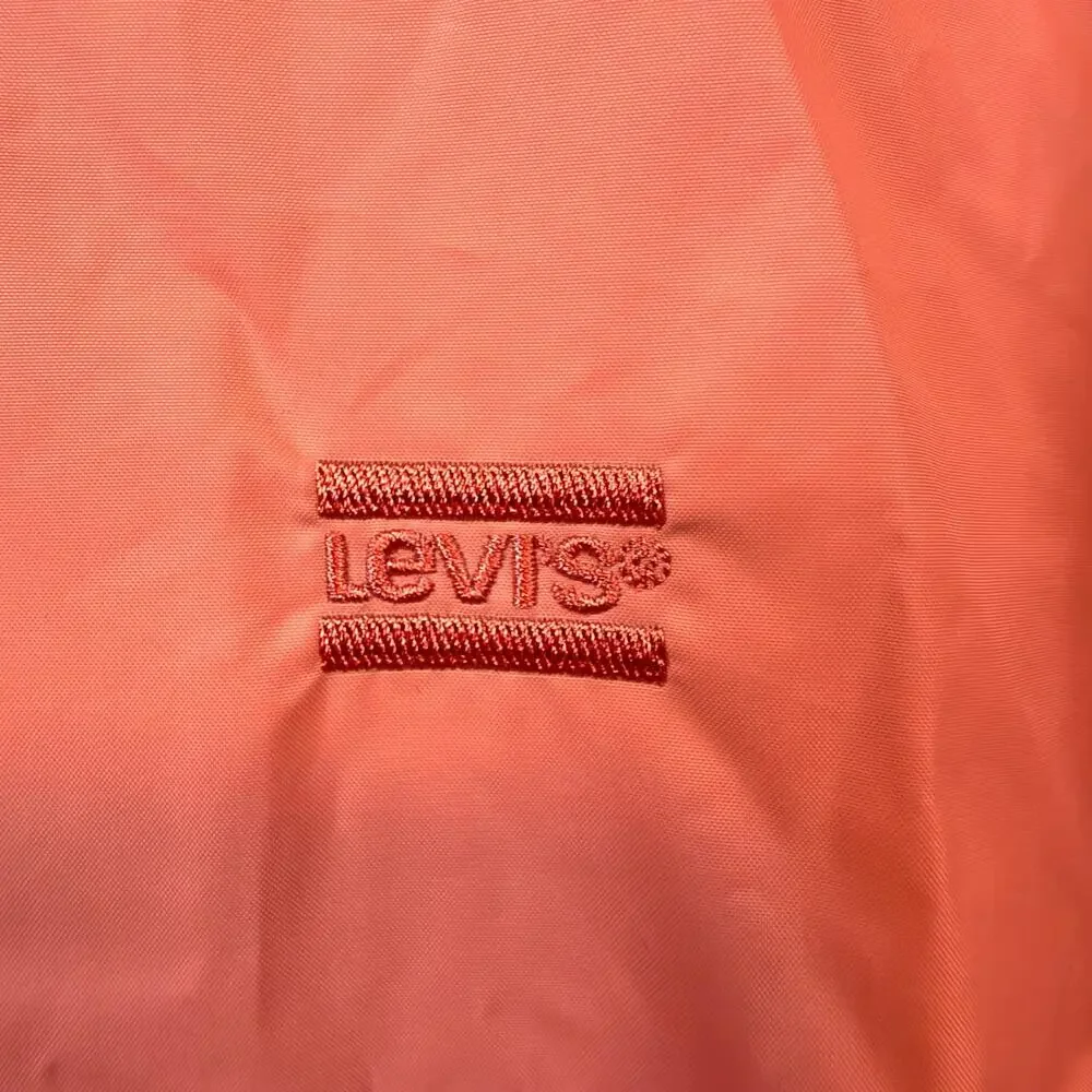 Levi's Women's Nylon Color Block Hooded Windbreaker Pink Size XL
